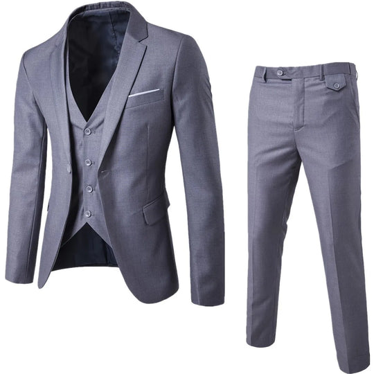 Men Blazers Sets 2 Pieces Wedding Elegant Formal 3 Suits Full Business Korean 2023 Pants Blue Coats Jackets Luxury