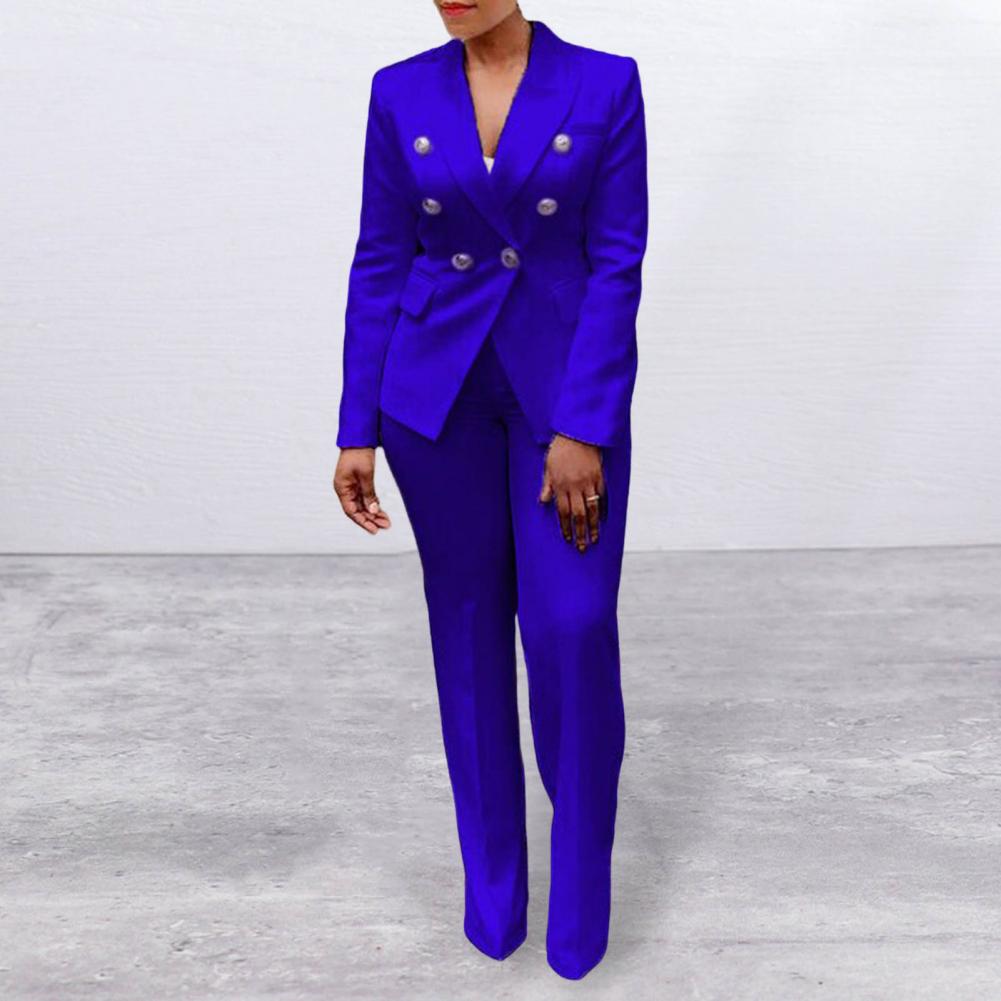 2022 Women's Elegant Casual Fashion 2 Piece Set Blazer + Pants Ladies Business Suits Office Wear Female Trouser Pant Suit