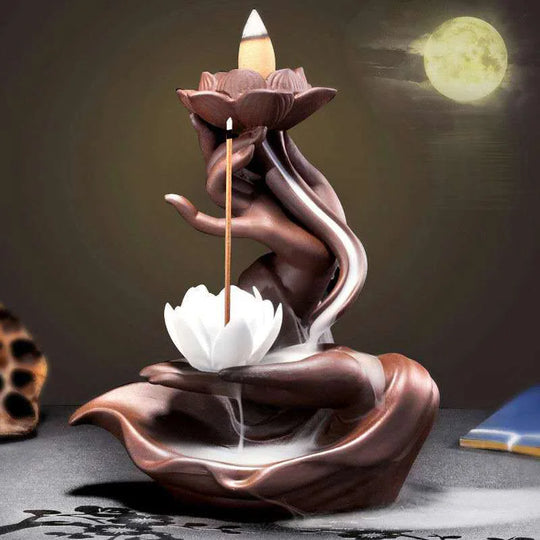 Backflow Incense Holder Waterfall Incense Burner Mountains River Zen Incense Burner Fragrance Fireplace Home Teahouse Yoga Decor