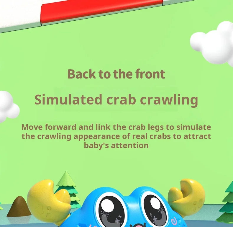 Inertial Crawling Crab Montessori Baby Toys for 0-3 Years Old Toddler Birthday Gift Toy Learn To Climb Children Interactive Toys