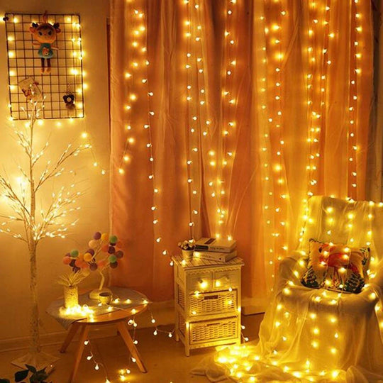 LED String Light  Outdoor 10M Ball Chain Light Garland Lamp Bulb Fairy Light Party Home Wedding Garden Christmas Decoration