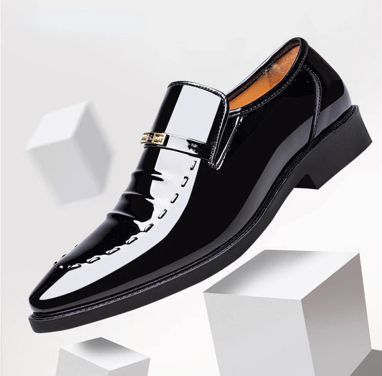 Patent Leather Men Dress Shoes Classic Formal Leather Shoes for Men Formal Office Work Shoes Men Party Oxfords Business Shoes