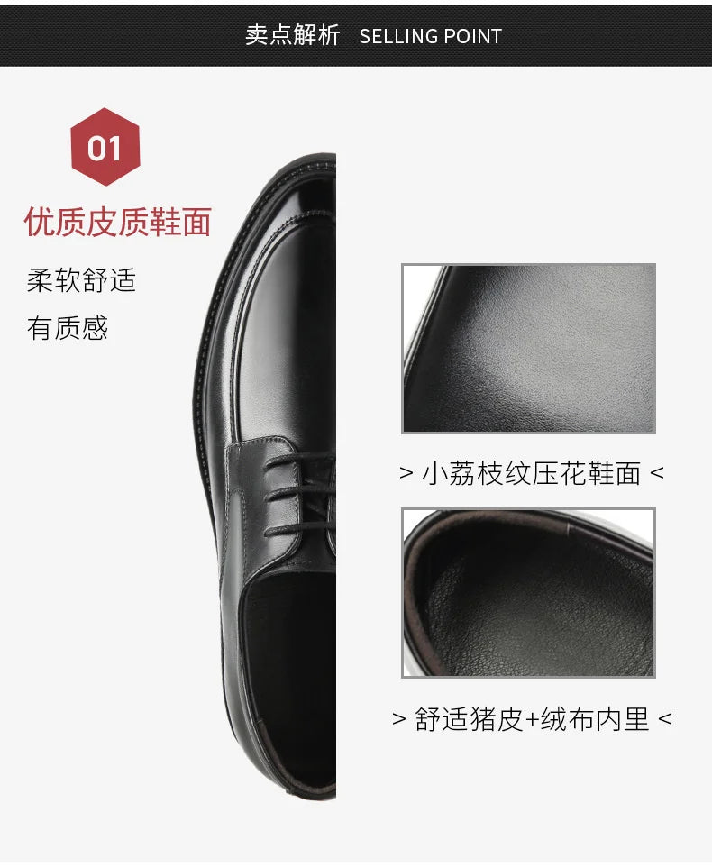 Brand Genuine Leather Sneakers Men Elevator Shoes Platform Heels 8cm 10cm Height Increase Heightening Shoes Man Dress Shoes