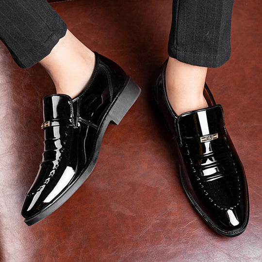 Patent Leather Men Dress Shoes Classic Formal Leather Shoes for Men Formal Office Work Shoes Men Party Oxfords Business Shoes