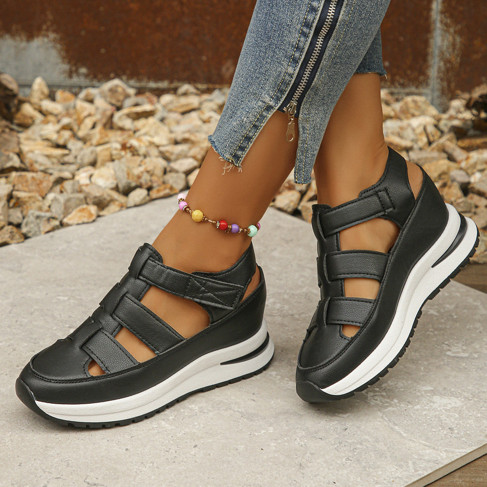 Summer Wedge Baotou Hollow Women's Breathable Shoes